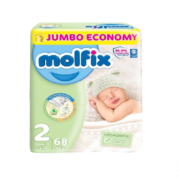 Molfix Diapers Size 2 Mini 3-6kg (68 Pieces)