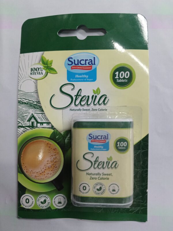 Sucral Stevia Tablets, 100% Natural, Zero Sugar & Calorie Sweetener - Image 3