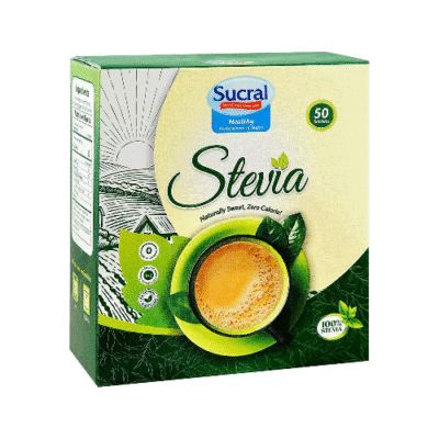 Sucral Stevia Sachets Box, 50-Pack